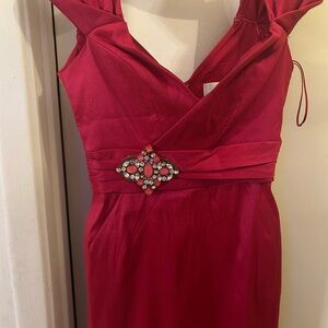 Badgley Mischka Ruby Red Prom Dress